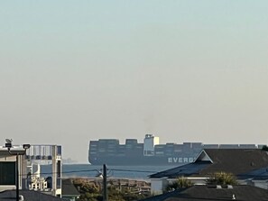 Guest photo of container ship taken from the Two Mermaids balcony!