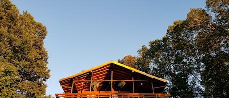 Smokey Mountain Chalet at sunset