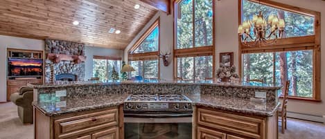 View of Great Room from the Kitchen Island