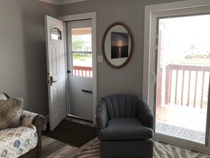 New front door and storm door. 