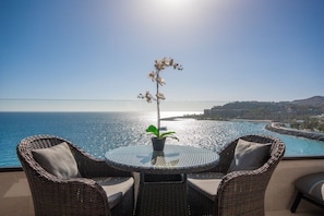 Enjoy afternoon and evening sun on this balcony with an unobstructed view