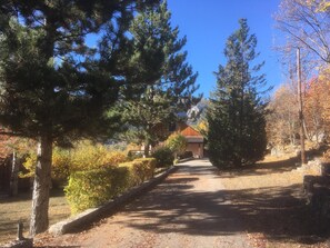 Entrance to La Pommière in Autumn