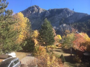 View from upstairs twin room  showing fantastic autumn colours