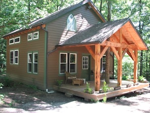 Cathedral Cabin sits in the middle of 659 acres of hardwood forest. Tranquil