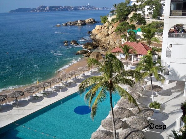 Your place in the Acapulco sun is here! Cabana, pools, palapas,  snorkle beach