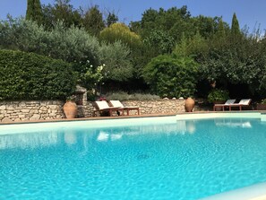 Lounging by the pool