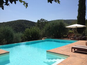 Lounging by the pool