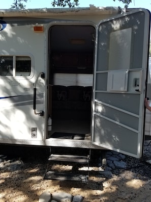 Entrance to the camper.