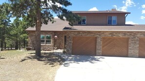 Front of house. Two car garage. 5 bedrooms, Three on 2nd floor , 2 basement. 