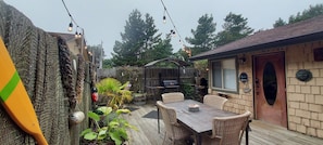 Private patio at entrance of Razor's Edge -