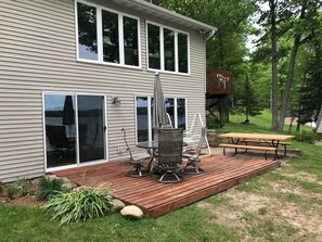 Lakeside patio deck