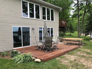 Lakeside patio deck