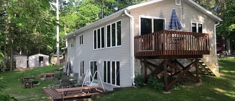 Side deck with view of lake!