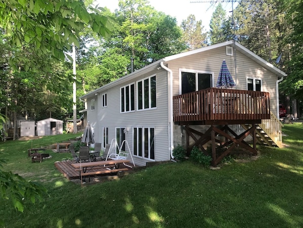 Side deck with view of lake!