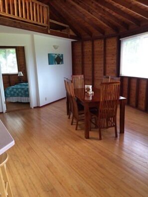 Teak & mahogany dining table for 6