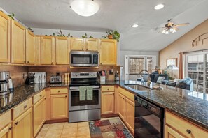 Fully equipped kitchen with lots of countertop space