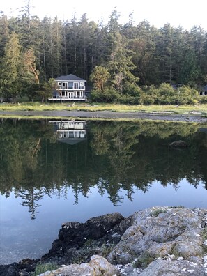 Heron House from Heron Point on Picnic Island (at high tide).