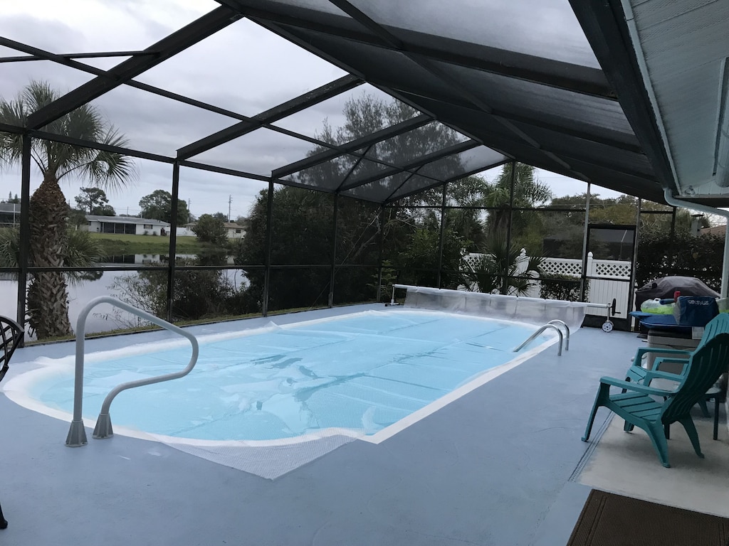 large heated pool
