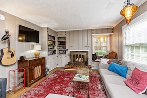 Coming soon! A map over the fireplace. Enjoy the fireplace candle light ambiance