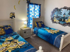 Minion Room with two full size beds