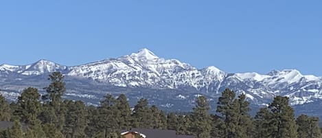 View of Pagosa Peak from front porch