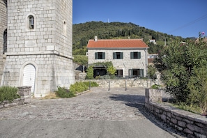 Villa Ruza and the church of St Roko
