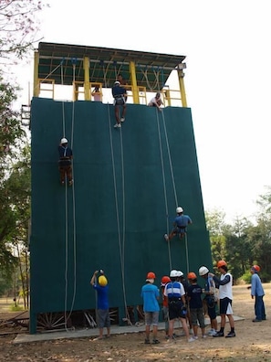 Outdoor rock climbing