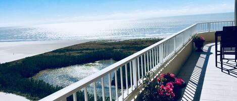 Direct Gulf of Mexico view !! from our condo and wrap around Terrace 