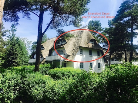 Das reetgedeckte Haus direkt am Deich