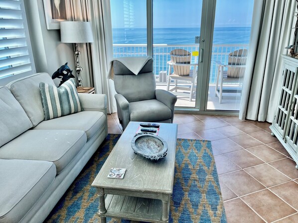 Living Area and South Balcony