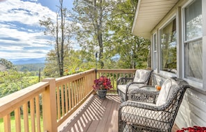 Have a seat on the deck and enjoy the endless view.