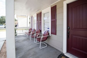 Front porch perfect for sipping coffee in the morning.