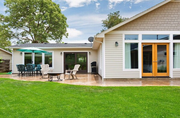 Back yard with views of the Boise Foothills