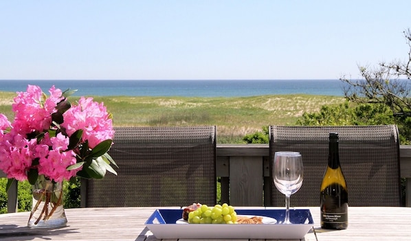 Listen to waves of the atlantic ocean of Nauset Beach as you relax on the deck.