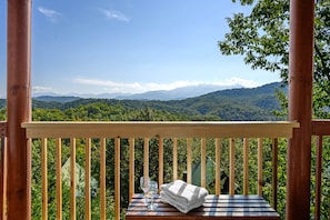 Your fabulous view of the Nat'l Park and Mt Leconte from 1st deck