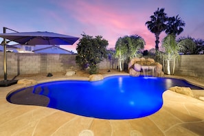 Enjoy the 80 degree water in this heated pool!