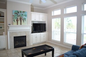Living room with HD flat panel TV