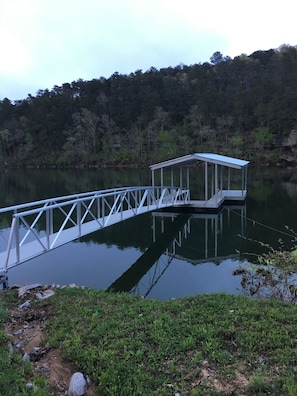 Single slip boat dock  (WATER LEVELS FLUCTUATE WE CAN NOT GUARANTEE THE LEVEL)