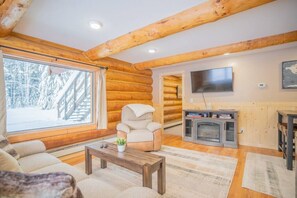 Living Room with Smart TV and Large Windows to Enjoy the View