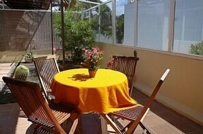 Outside dining area