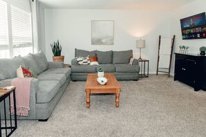 Enjoy games and/or watching your favorites on the smart TV.