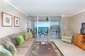 Ocean front steps from the living room