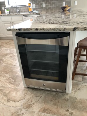 New beverage refrigerator at bar to give you extra space for keeping drinks cold