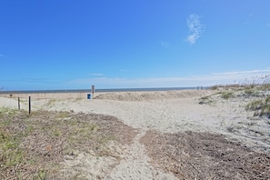 Sun-kissed sandy beach