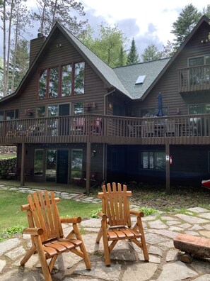 Lakeside view of cabin from Fire Circle