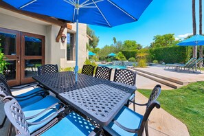 One of Two Outdoor Dining Areas. This One Seats Eight