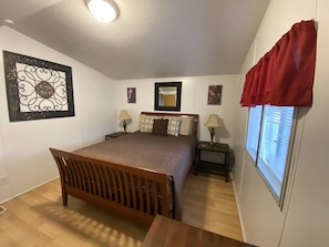 Very clean and roomy master bedroom.