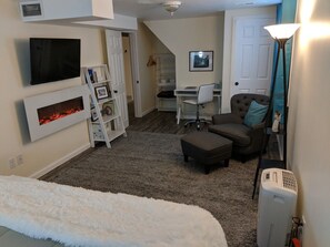 Relax by the fireplace with great book!