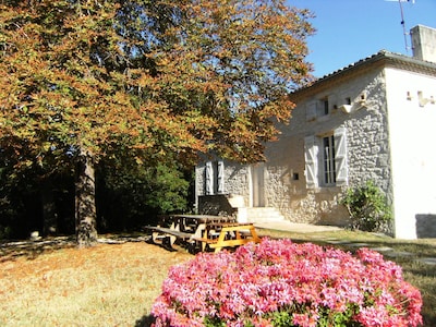 Rural cottage Lapeyrotte with pool and sleeps 16 in Pays de Serres-Quercy 