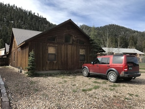 Lots of parking in front of house and on the side